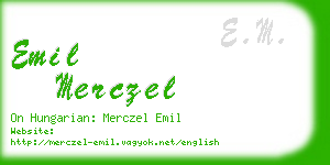 emil merczel business card